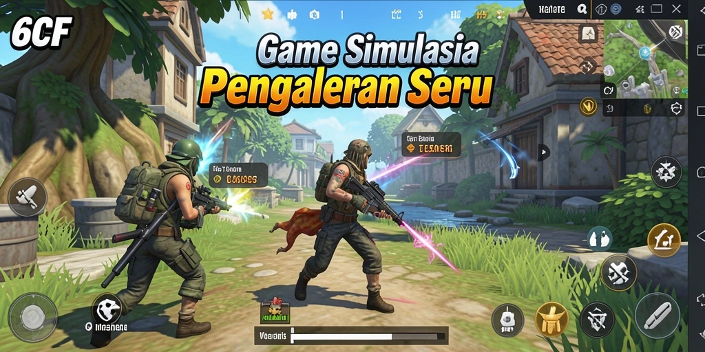 Gameplay 6CF dengan detail simulasi yang memukau.
