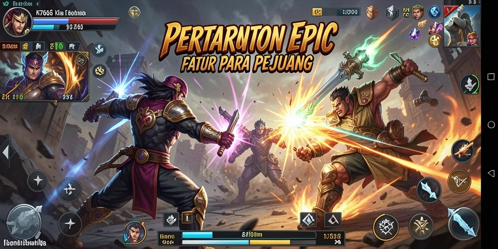 Gameplay mendebarkan di 8768 dengan pertarungan epik.