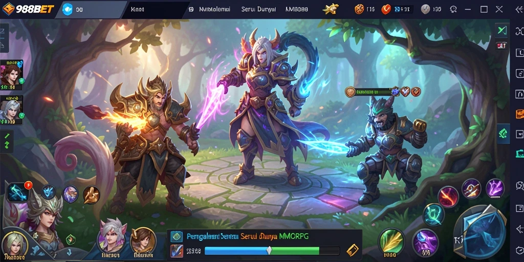 Tampilan gameplay seru di dunia MMORPG 988BET.