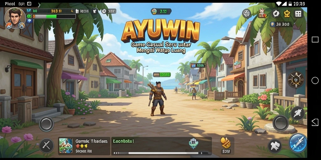 Screenshot AYUWIN menampilkan gameplay santai yang menghibur.