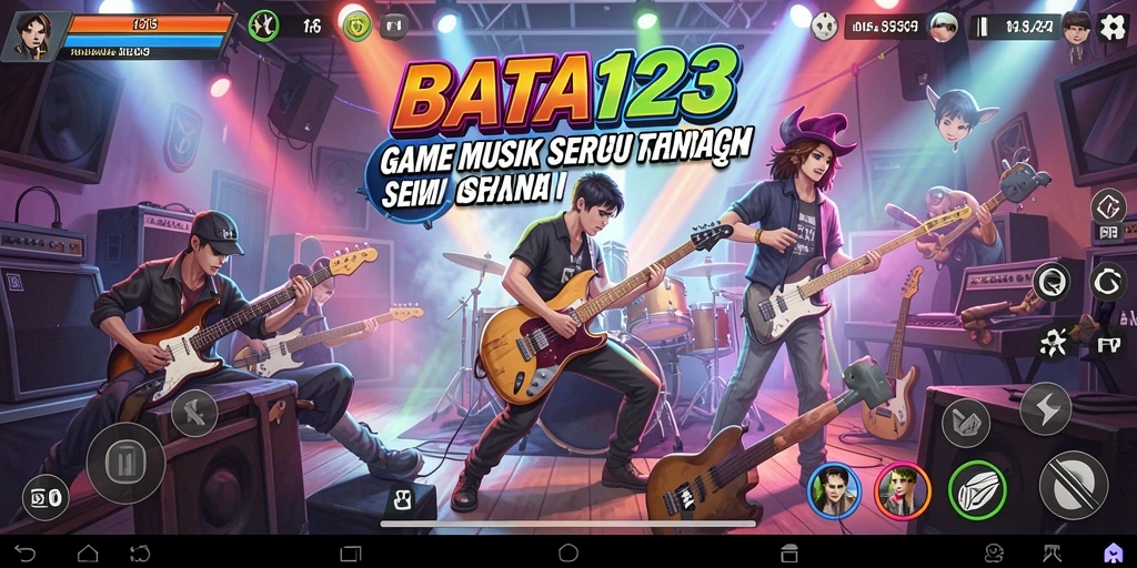 Tampilan gameplay BATA123 dengan berbagai pilihan lagu.