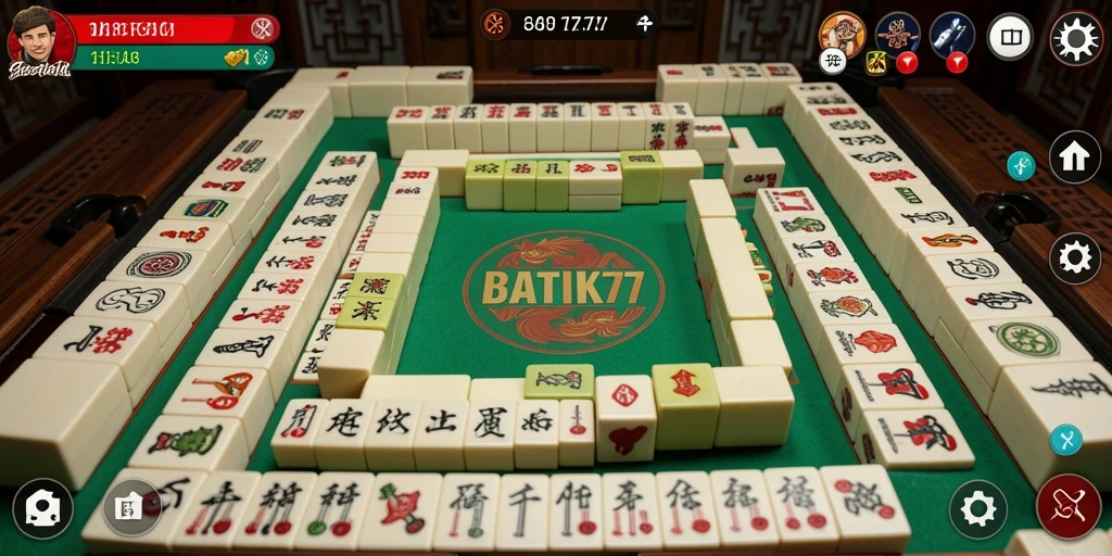 Tampilan gameplay menarik dari BATIK77 yang menggambarkan kebangkitan Mahjong.