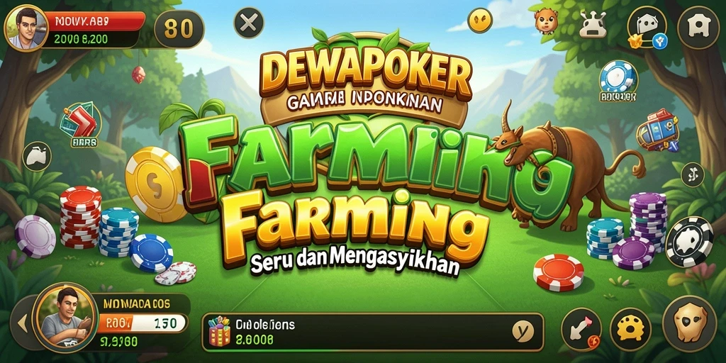 Tampilan menarik dari gameplay DEWAPOKER dalam bertani.