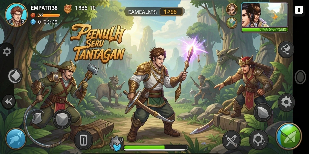 Tampilan gameplay dan suasana petualangan dalam EMPATI138.