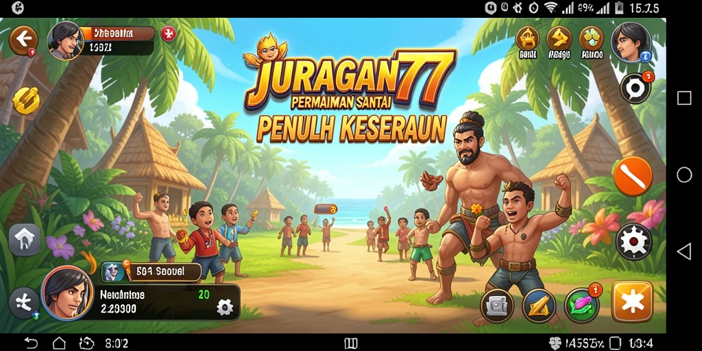 Tangkapan layar gameplay JURAGAN77 menunjukkan momen seru dalam permainan santai.
