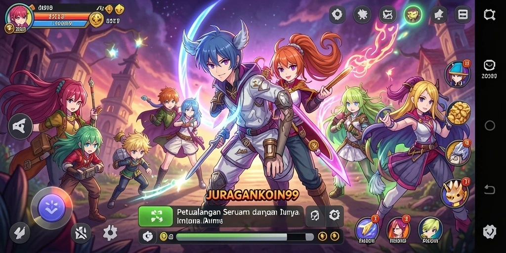 Gameplay JURAGANKOIN99 yang penuh warna dan menarik.