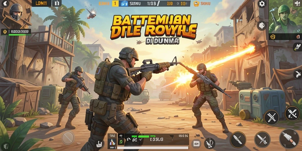 Gameplay seru LDN11 dalam pertempuran Battle Royale bersama teman-teman.