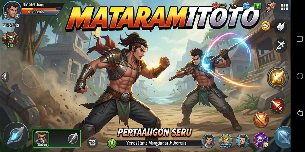 Gameplay seru MATARAMTOTO dengan pertarungan yang mendebarkan.