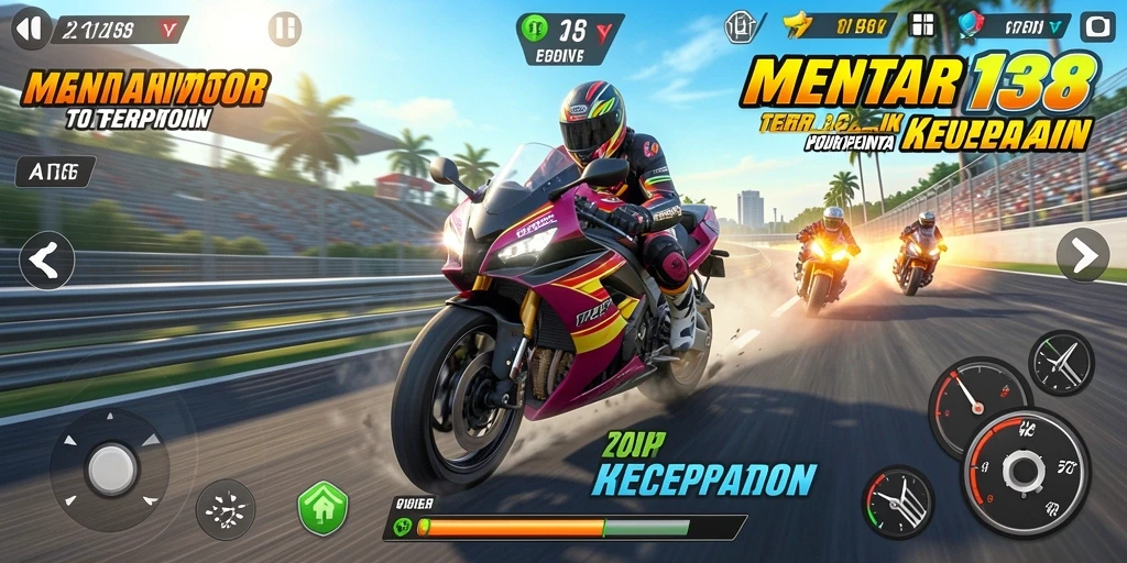 Gameplay seru balapan motor di MENTARI138 yang penuh aksi.