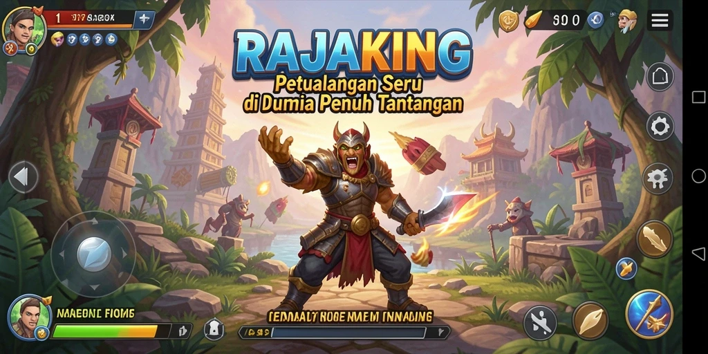 Screenshot RAJAKING menunjukkan aksi seru di tengah petualangan yang mendebarkan.