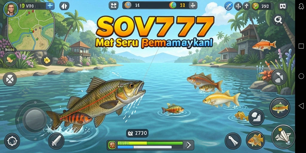 Tampilan menarik dari gameplay SOV777 dengan aktivitas memancing.