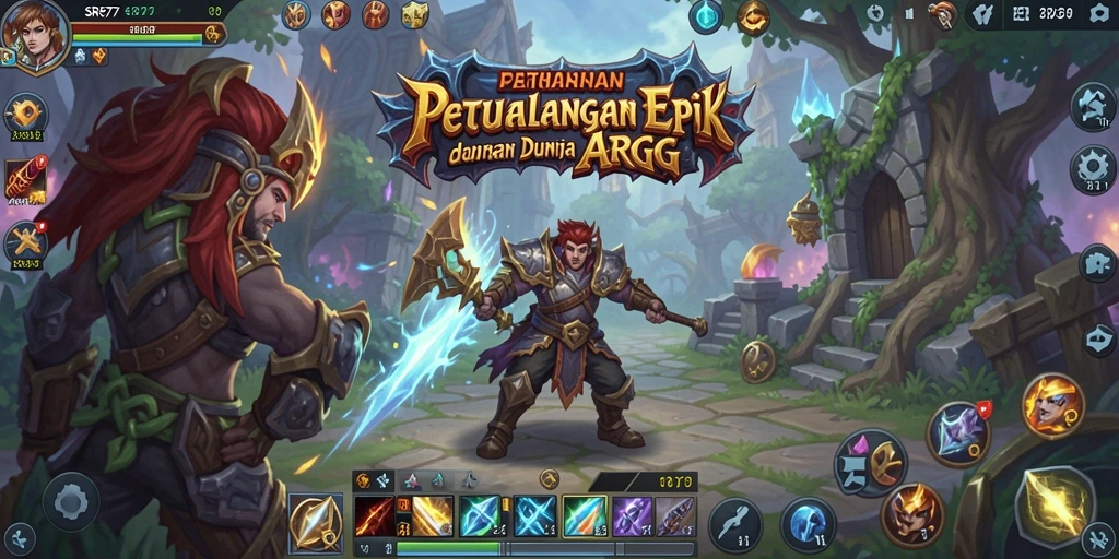 Tampilan gameplay ARPG SR877 yang penuh aksi dan petualangan.