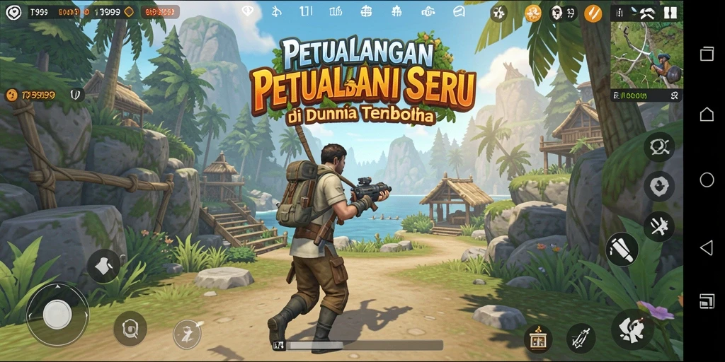 Tangkapan layar dari gameplay terbuka yang menakjubkan di T9999.