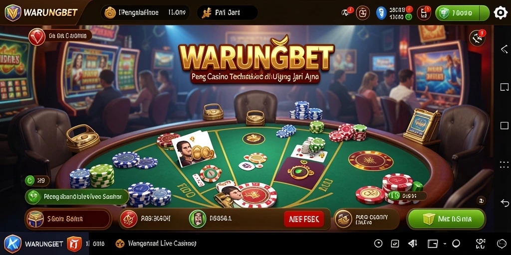Tampilan gameplay Live Casino di WARUNGBET yang mendebarkan.